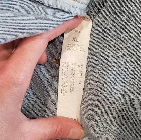 YMI Light Wash Distressed Baggy Boyfriend Jeans Size XL - Picture 6 of 6